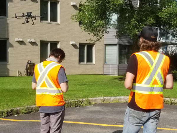 Inspection de bâtiment avec drone